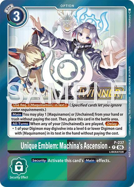 Unique Emblem: Machina's Ascension Card Front
