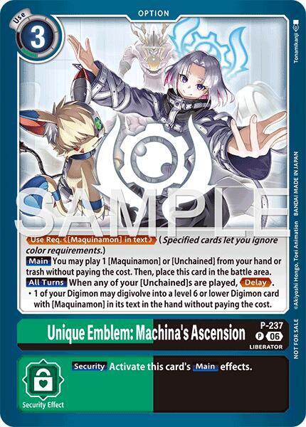 Unique Emblem: Machina's Ascension Frente