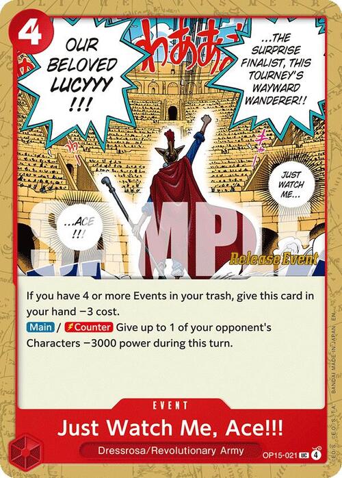 Just Watch Me, Ace!!! Card Front