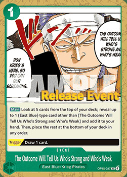 The Outcome Will Tell Us Who's Strong and Who's Weak Card Front