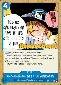 And No One Else Can Have It! It's Our Memento of Him Card Front