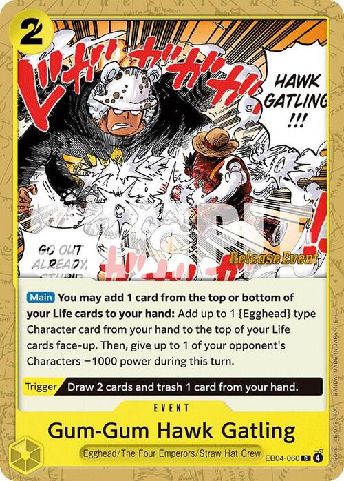 Gum-Gum Hawk Gatling Card Front