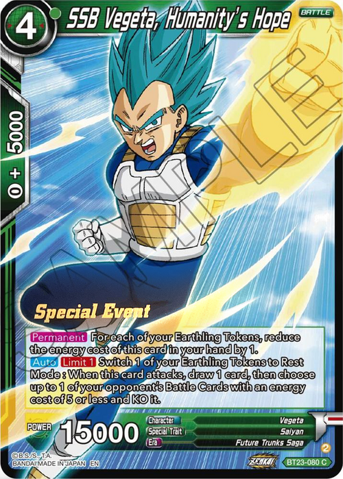 SSB Vegeta, Humanity's Hope Frente
