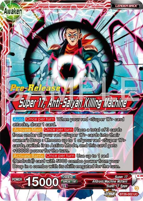 Hell Fighter 17 // Super 17, Anti-Saiyan Killing Machine Frente