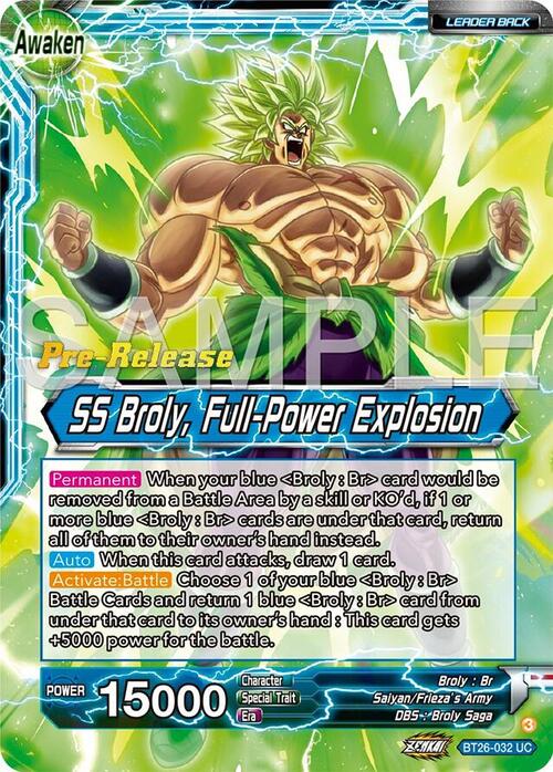 Broly // SS Broly, Full-Power Explosion Frente