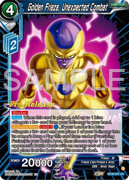 Golden Frieza, Unexpected Combat Frente