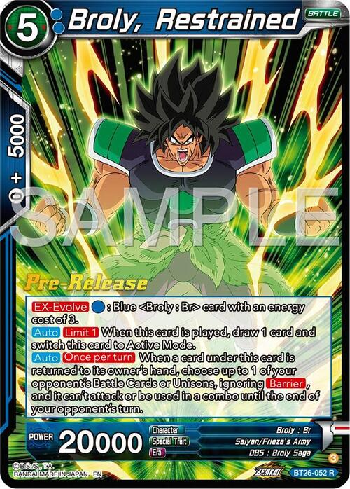 Broly, Restrained Frente