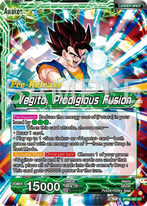 Son Goku & Vegeta // Vegito, Prodigious Fusion Frente