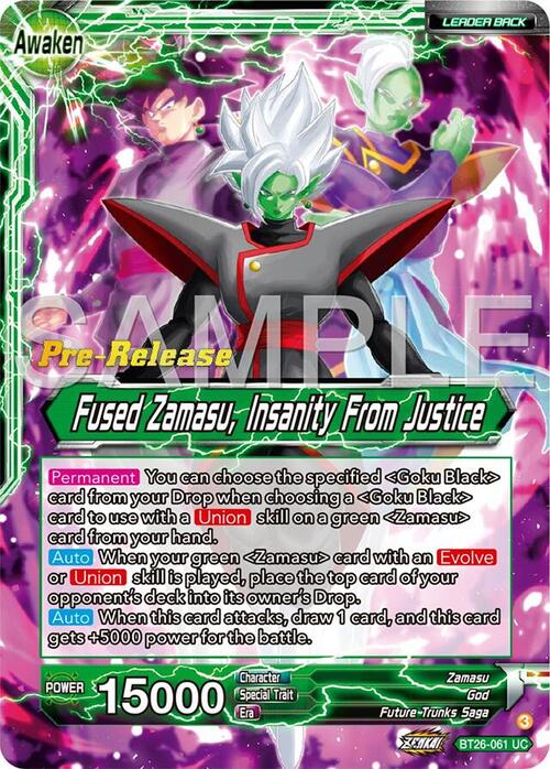 Zamasu // Fused Zamasu, Insanity From Justice Frente