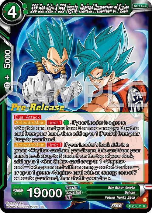 SSB Son Goku & SSB Vegeta, Realized Premonition of Fusion Frente