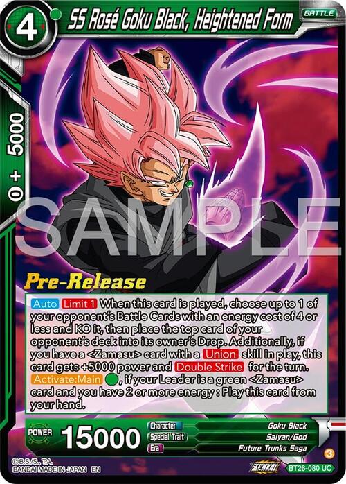 SS Rose Goku Black, Heightened Form Frente