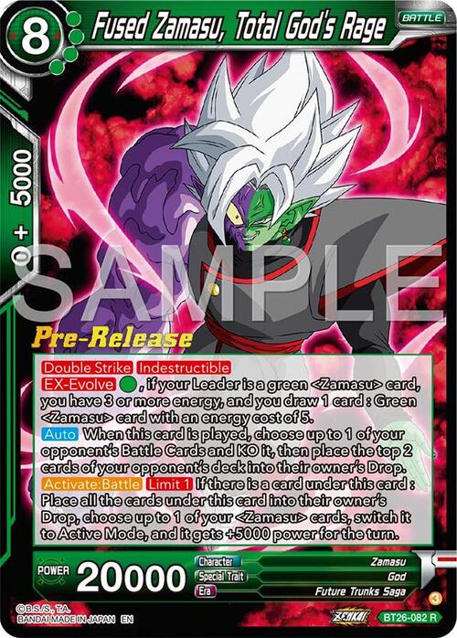 Fused Zamasu, Total Gods Rage Frente