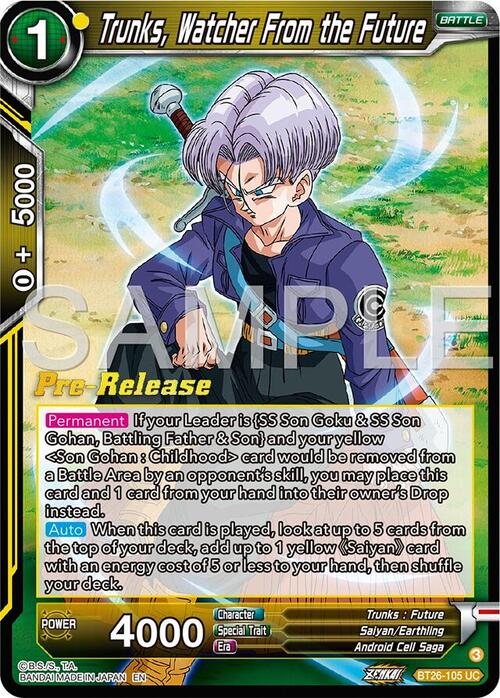 Trunks, Watcher From the Future Frente