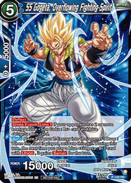 SS Gogeta, Overflowing Fighting Spirit Card Front