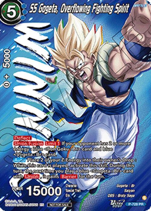 SS Gogeta, Overflowing Fighting Spirit Card Front