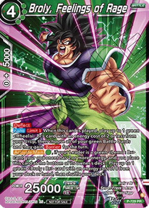 Broly, Feelings of Rage Card Front