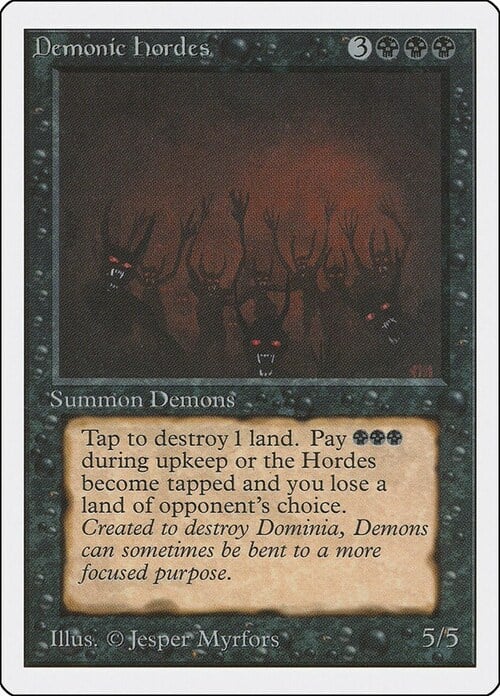 Demonic Hordes Card Front