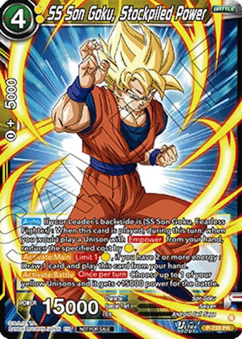 SS Son Goku, Stockpiled Power Card Front