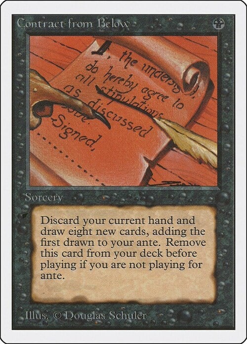 Contract from Below Card Front
