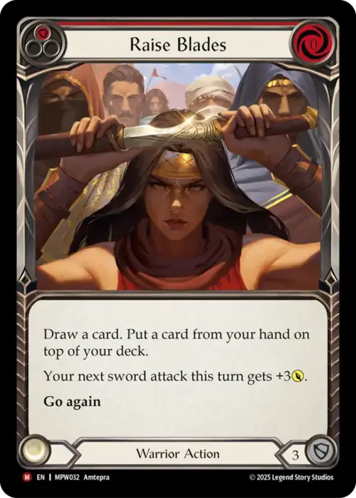 Raise Blades Card Front