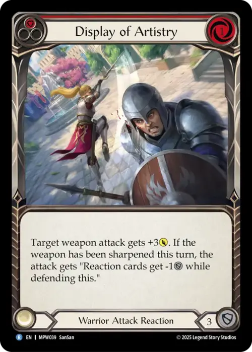 Display of Artistry - Red Card Front