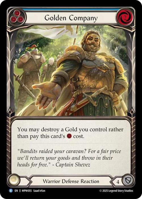 Golden Company - Blue Card Front