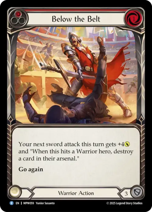 Below the Belt Card Front