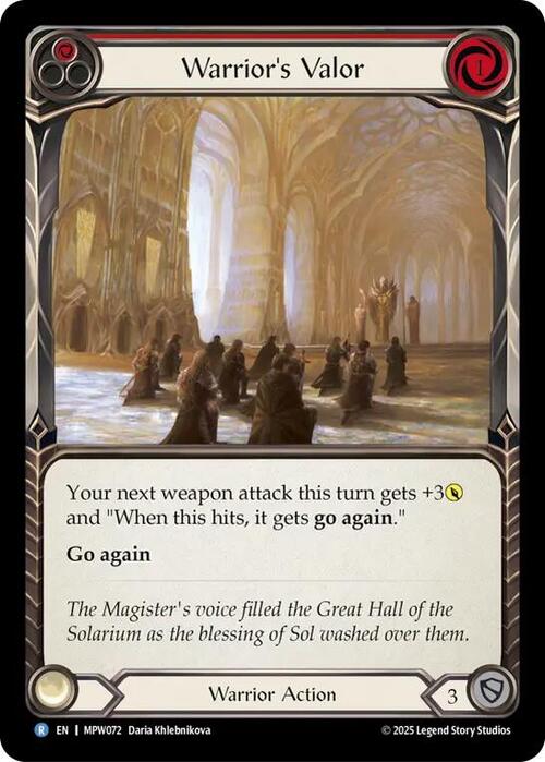 Warriors Valor Card Front