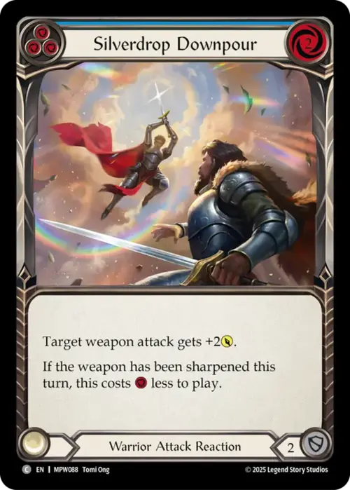 Silverdrop Downpour - Blue Card Front
