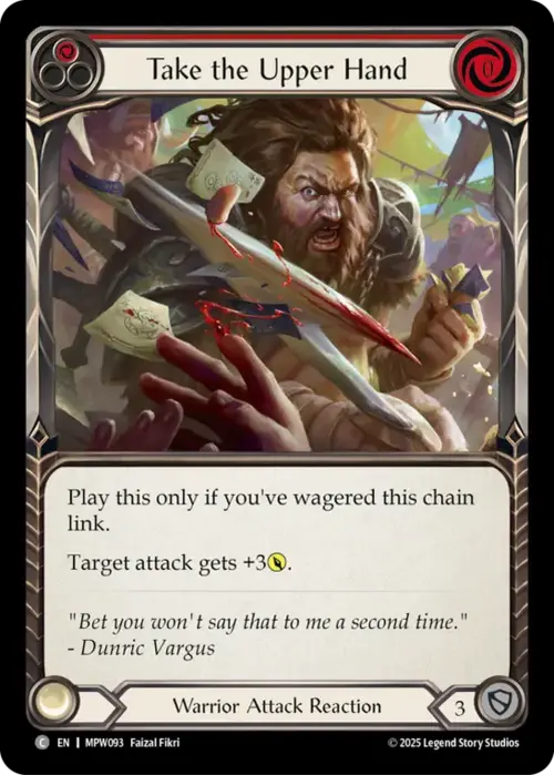 Take the Upper Hand (Red) Card Front