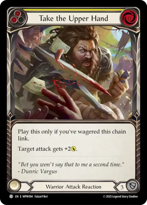 Take the Upper Hand (Yellow) Card Front