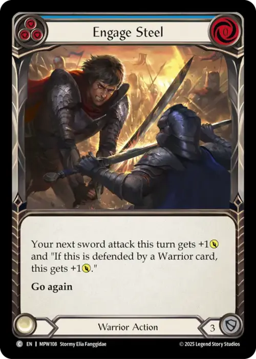 Engage Steel - Blue Card Front