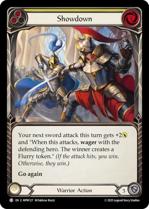 Showdown - Yellow Card Front