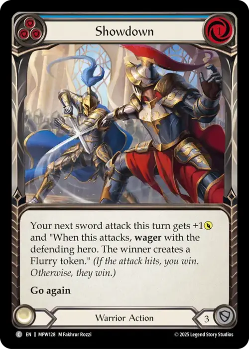 Showdown - Blue Card Front
