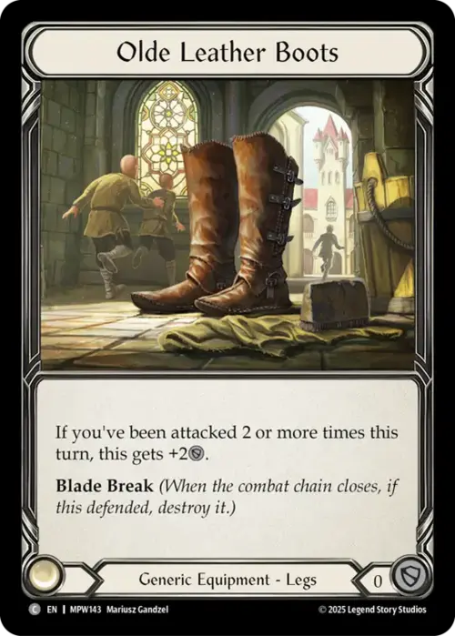 Olde Leather Boots Card Front