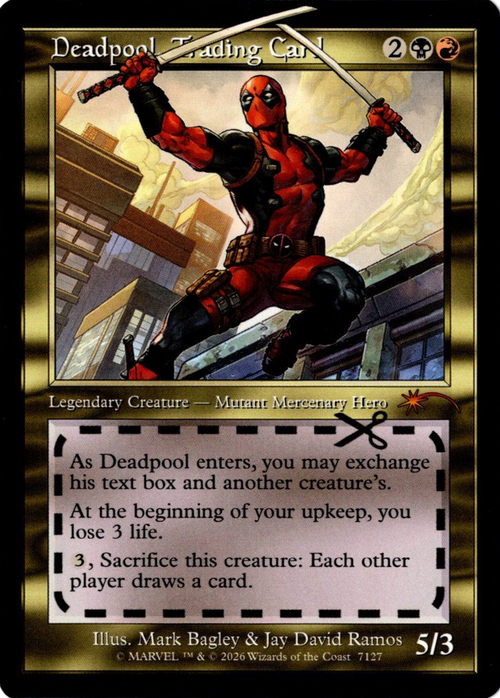 Deadpool, Trading Card Card Front