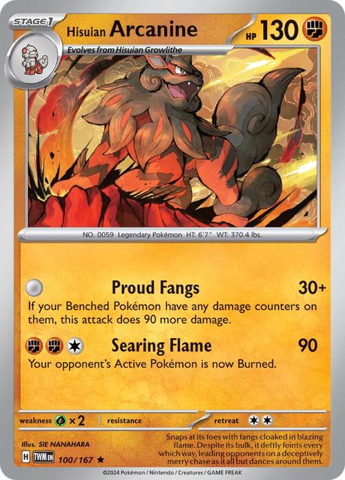 Arcanine di Hisui [Boulder Crush | Scorching Horn] Card Front