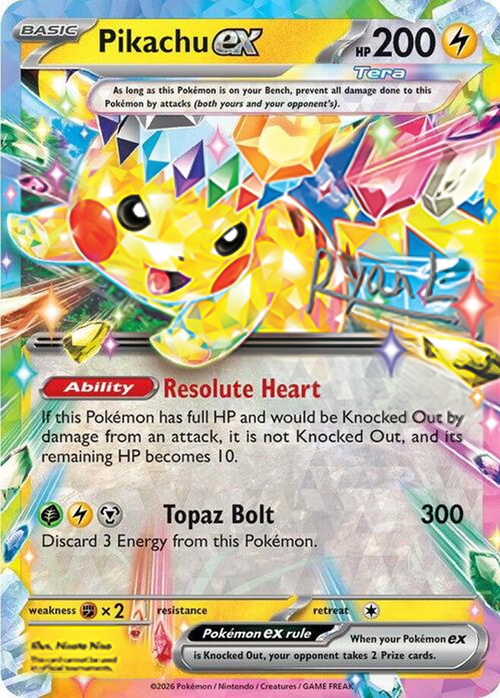 Pikachu ex Card Front