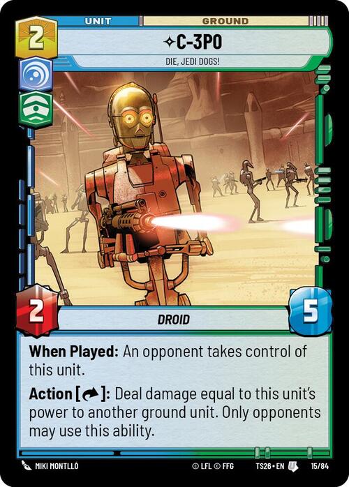 C-3P0 - Die, Jedi Dogs! Card Front