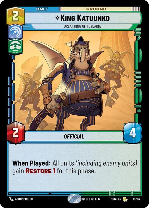 King Katuunko - Great King of Toydaria Card Front