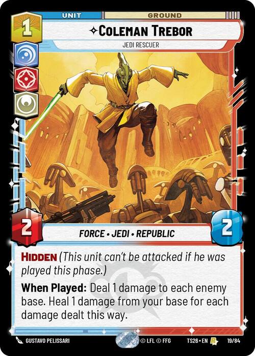 Coleman Trebor, Jedi Soccorritore Card Front