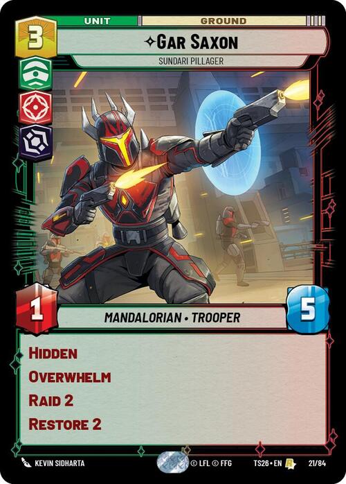 Gar Saxon - Sundari Pillager Card Front
