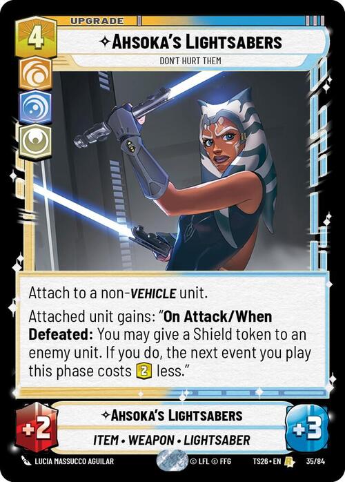 Sables de luz de Ahsoka, No les hagas daño Frente