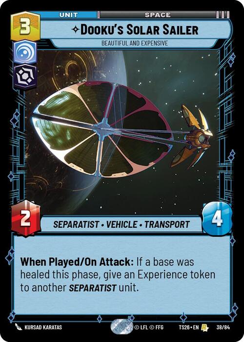 Dookus Solar Sailer - Beautiful and Expensive Card Front