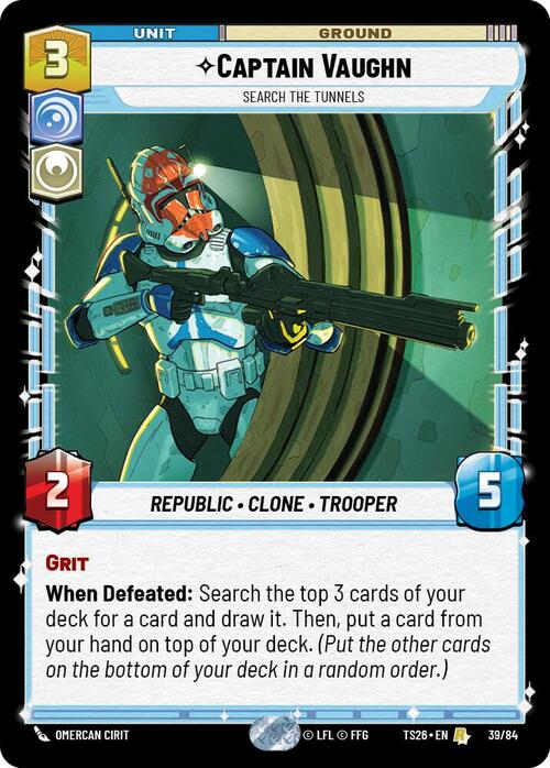Capitán Vaughn, Registrad los túneles Frente