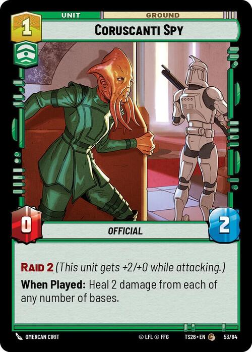 Coruscanti Spy Card Front