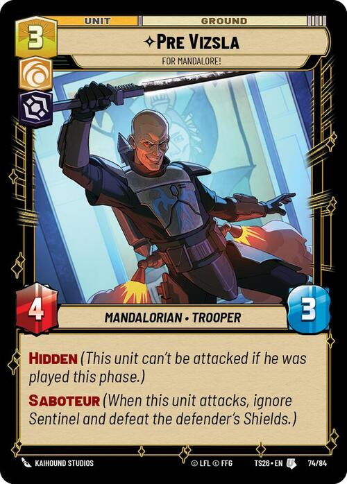 Pre Vizsla - For Mandalore! Card Front
