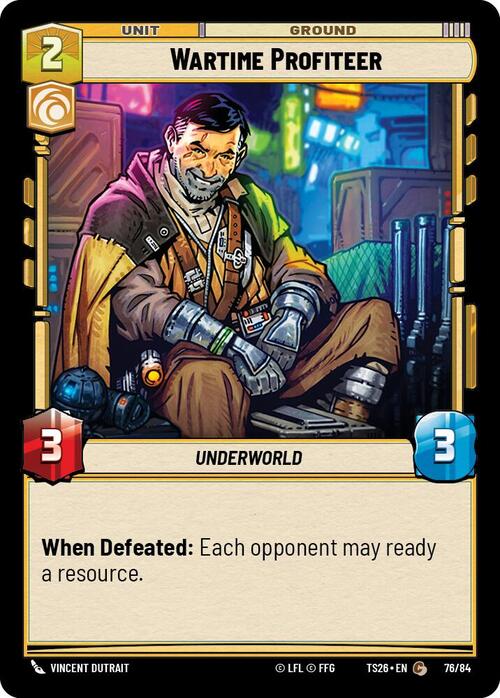 Wartime Profiteer Card Front
