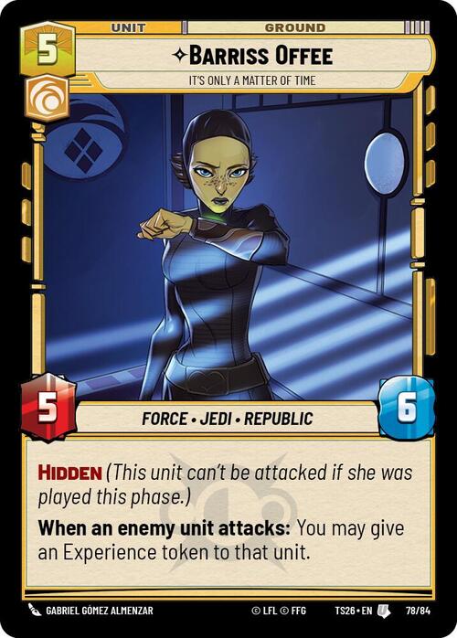 Barriss Offee - Its Only a Matter of Time Card Front