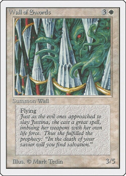 Wall of Swords Card Front